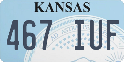 KS license plate 467IUF