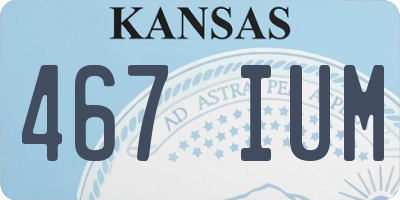 KS license plate 467IUM