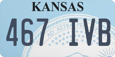 KS license plate 467IVB