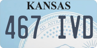 KS license plate 467IVD
