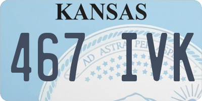 KS license plate 467IVK