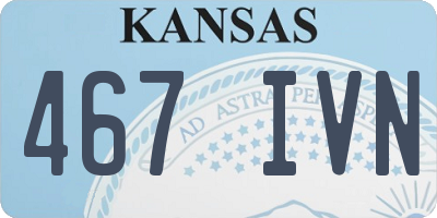 KS license plate 467IVN