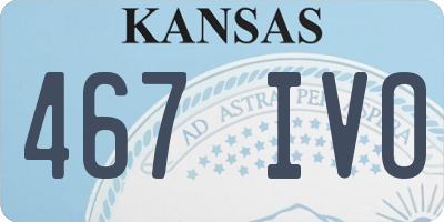 KS license plate 467IVO