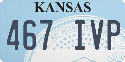 KS license plate 467IVP