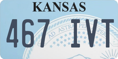 KS license plate 467IVT