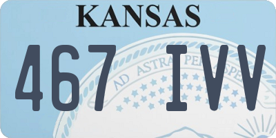 KS license plate 467IVV
