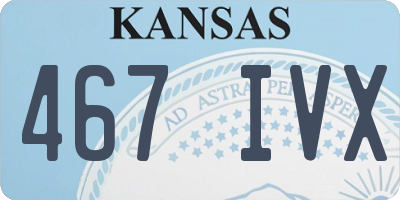 KS license plate 467IVX