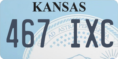 KS license plate 467IXC