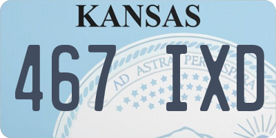 KS license plate 467IXD