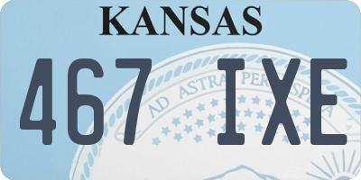 KS license plate 467IXE