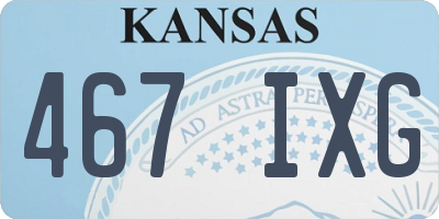 KS license plate 467IXG