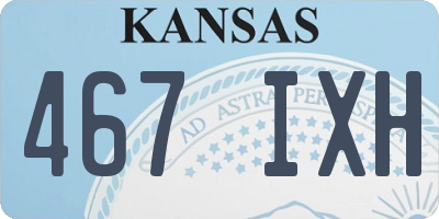 KS license plate 467IXH
