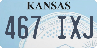 KS license plate 467IXJ