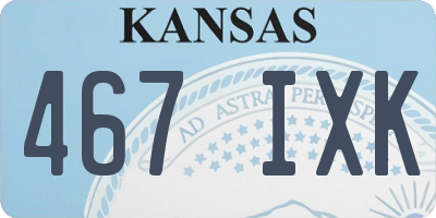 KS license plate 467IXK