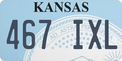 KS license plate 467IXL