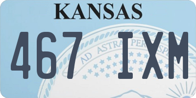 KS license plate 467IXM