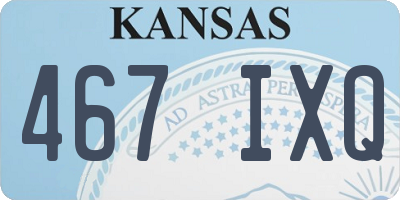 KS license plate 467IXQ