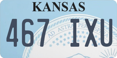 KS license plate 467IXU