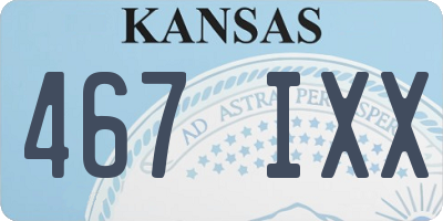 KS license plate 467IXX