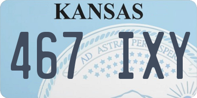 KS license plate 467IXY