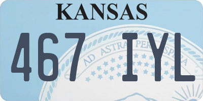 KS license plate 467IYL