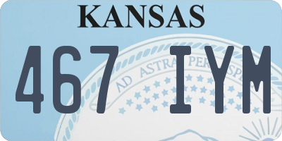 KS license plate 467IYM