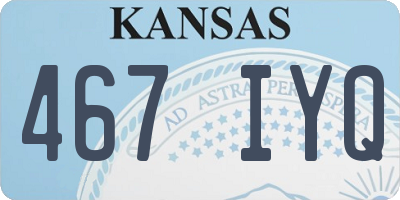 KS license plate 467IYQ