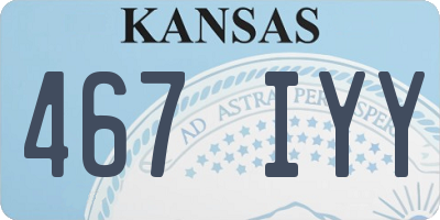 KS license plate 467IYY