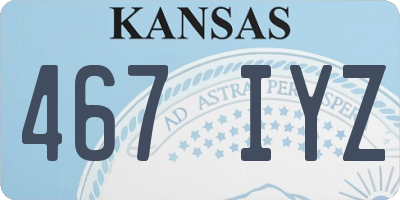 KS license plate 467IYZ