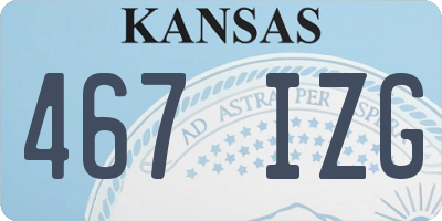 KS license plate 467IZG