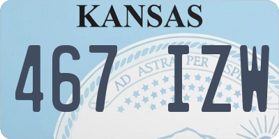 KS license plate 467IZW