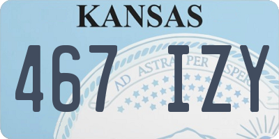 KS license plate 467IZY