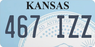 KS license plate 467IZZ