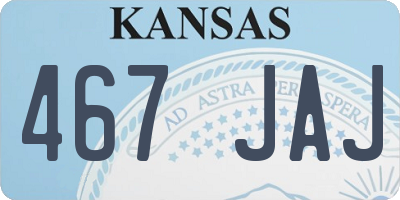 KS license plate 467JAJ