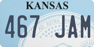 KS license plate 467JAM
