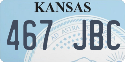 KS license plate 467JBC