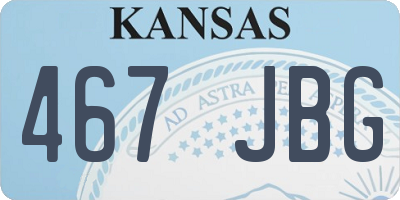 KS license plate 467JBG