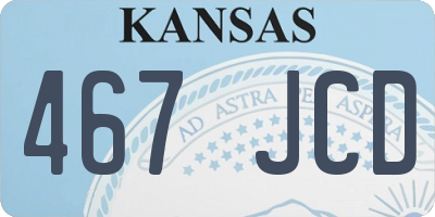 KS license plate 467JCD