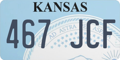 KS license plate 467JCF