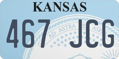 KS license plate 467JCG