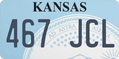 KS license plate 467JCL
