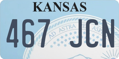 KS license plate 467JCN