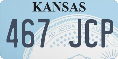 KS license plate 467JCP