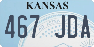 KS license plate 467JDA