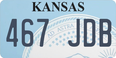 KS license plate 467JDB