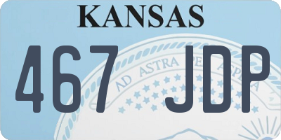 KS license plate 467JDP