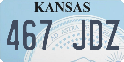 KS license plate 467JDZ