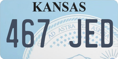 KS license plate 467JED
