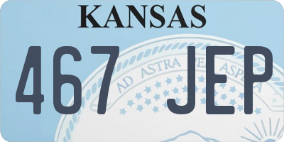 KS license plate 467JEP