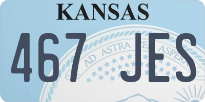 KS license plate 467JES